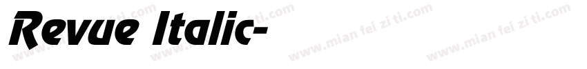 Revue Italic字体转换